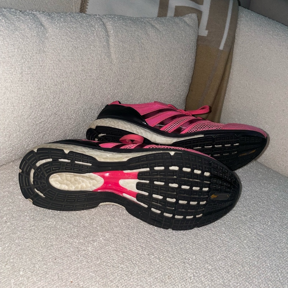 Adidas Adizero Boston‎ Boost Hot Pink Running Athletic Tennis Shoes - Picture 4 of 8